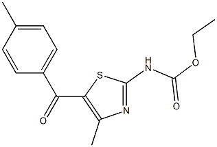 ethyl 4-methyl-5-(4-methylbenzoyl)-1,3-thiazol-2-ylcarbamate 结构式