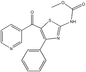 methyl 4-phenyl-5-(3-pyridinylcarbonyl)-1,3-thiazol-2-ylcarbamate 结构式