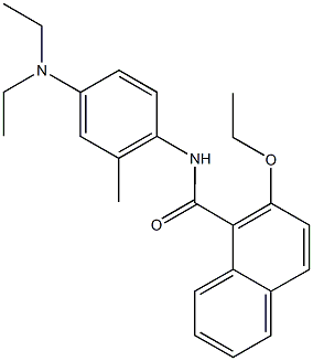 N-[4-(diethylamino)-2-methylphenyl]-2-ethoxy-1-naphthamide 结构式