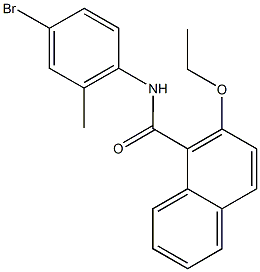 N-(4-bromo-2-methylphenyl)-2-ethoxy-1-naphthamide 结构式