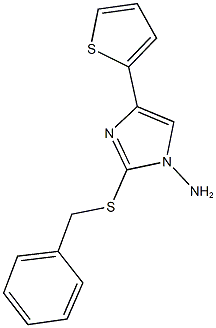 2-(benzylsulfanyl)-4-(2-thienyl)-1H-imidazol-1-ylamine 结构式
