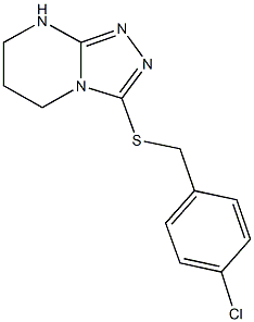 3-[(4-chlorobenzyl)sulfanyl]-5,6,7,8-tetrahydro[1,2,4]triazolo[4,3-a]pyrimidine 结构式