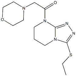 ethyl 8-(4-morpholinylacetyl)-5,6,7,8-tetrahydro[1,2,4]triazolo[4,3-a]pyrimidin-3-yl sulfide 结构式