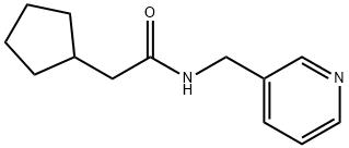 2-cyclopentyl-N-(3-pyridinylmethyl)acetamide 结构式