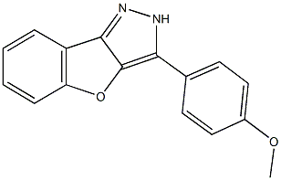 3-(4-methoxyphenyl)-1H-[1]benzofuro[3,2-c]pyrazole 结构式