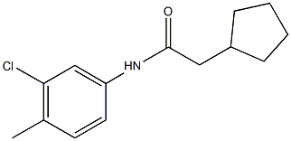 N-(3-chloro-4-methylphenyl)-2-cyclopentylacetamide 结构式