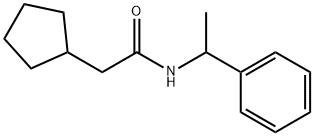 2-cyclopentyl-N-(1-phenylethyl)acetamide 结构式