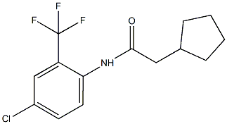 N-[4-chloro-2-(trifluoromethyl)phenyl]-2-cyclopentylacetamide 结构式