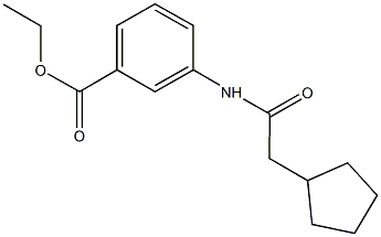 ethyl 3-[(cyclopentylacetyl)amino]benzoate 结构式