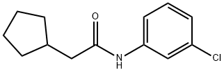 N-(3-chlorophenyl)-2-cyclopentylacetamide 结构式