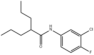 N-(3-chloro-4-fluorophenyl)-2-propylpentanamide 结构式