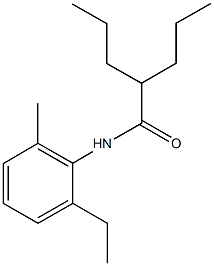 N-(2-ethyl-6-methylphenyl)-2-propylpentanamide 结构式