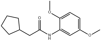 2-cyclopentyl-N-(2,5-dimethoxyphenyl)acetamide 结构式