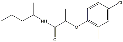 2-(4-chloro-2-methylphenoxy)-N-(1-methylbutyl)propanamide 结构式