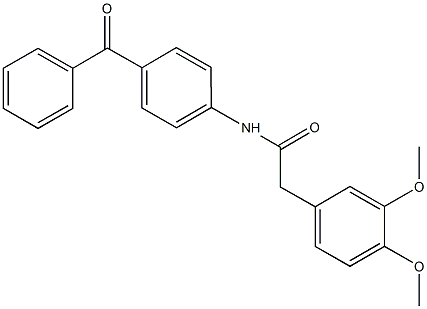 N-(4-benzoylphenyl)-2-(3,4-dimethoxyphenyl)acetamide 结构式