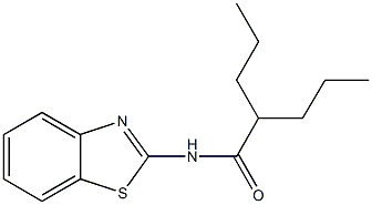 N-(1,3-benzothiazol-2-yl)-2-propylpentanamide 结构式