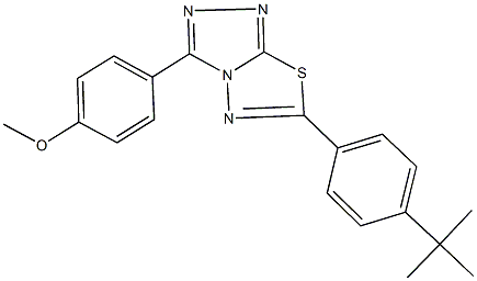 6-(4-tert-butylphenyl)-3-(4-methoxyphenyl)[1,2,4]triazolo[3,4-b][1,3,4]thiadiazole 结构式