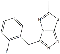 3-(2-fluorobenzyl)-6-methyl[1,2,4]triazolo[3,4-b][1,3,4]thiadiazole 结构式