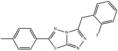 3-(2-fluorobenzyl)-6-(4-methylphenyl)[1,2,4]triazolo[3,4-b][1,3,4]thiadiazole 结构式