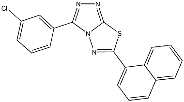 3-(3-chlorophenyl)-6-(1-naphthyl)[1,2,4]triazolo[3,4-b][1,3,4]thiadiazole 结构式