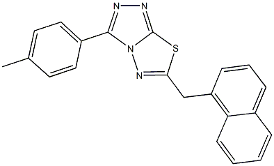 3-(4-methylphenyl)-6-(1-naphthylmethyl)[1,2,4]triazolo[3,4-b][1,3,4]thiadiazole 结构式