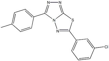 6-(3-chlorophenyl)-3-(4-methylphenyl)[1,2,4]triazolo[3,4-b][1,3,4]thiadiazole 结构式