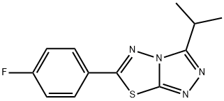6-(4-fluorophenyl)-3-isopropyl[1,2,4]triazolo[3,4-b][1,3,4]thiadiazole 结构式