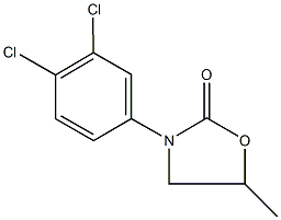 3-(3,4-dichlorophenyl)-5-methyl-1,3-oxazolidin-2-one 结构式