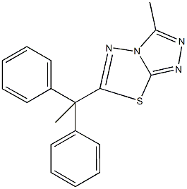 6-(1,1-diphenylethyl)-3-methyl[1,2,4]triazolo[3,4-b][1,3,4]thiadiazole 结构式