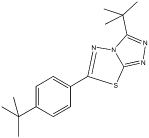 3-tert-butyl-6-(4-tert-butylphenyl)[1,2,4]triazolo[3,4-b][1,3,4]thiadiazole 结构式