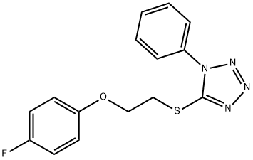 5-{[2-(4-fluorophenoxy)ethyl]sulfanyl}-1-phenyl-1H-tetraazole 结构式