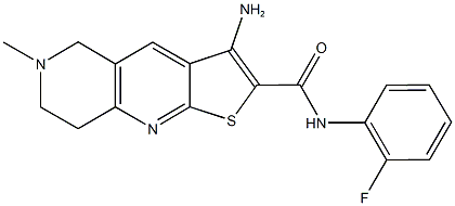 3-amino-N-(2-fluorophenyl)-6-methyl-5,6,7,8-tetrahydrothieno[2,3-b][1,6]naphthyridine-2-carboxamide 结构式