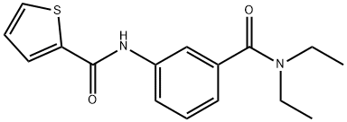 N-{3-[(diethylamino)carbonyl]phenyl}-2-thiophenecarboxamide 结构式