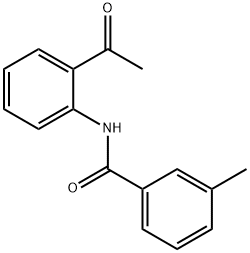 N-(2-acetylphenyl)-3-methylbenzamide 结构式