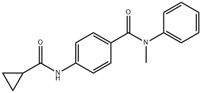 4-[(cyclopropylcarbonyl)amino]-N-methyl-N-phenylbenzamide 结构式