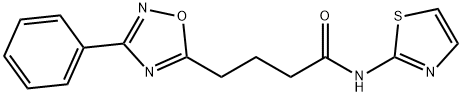 4-(3-phenyl-1,2,4-oxadiazol-5-yl)-N-(1,3-thiazol-2-yl)butanamide 结构式
