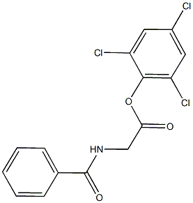 2,4,6-trichlorophenyl (benzoylamino)acetate 结构式