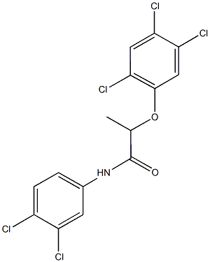 N-(3,4-dichlorophenyl)-2-(2,4,5-trichlorophenoxy)propanamide 结构式