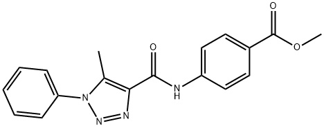 methyl 4-{[(5-methyl-1-phenyl-1H-1,2,3-triazol-4-yl)carbonyl]amino}benzoate 结构式