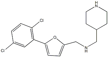 N-{[5-(2,5-dichlorophenyl)-2-furyl]methyl}-N-(4-piperidinylmethyl)amine 结构式