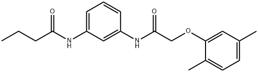 N-(3-{[2-(2,5-dimethylphenoxy)acetyl]amino}phenyl)butanamide 结构式