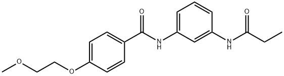 4-(2-methoxyethoxy)-N-[3-(propionylamino)phenyl]benzamide 结构式