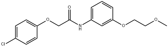 2-(4-chlorophenoxy)-N-[3-(2-methoxyethoxy)phenyl]acetamide 结构式