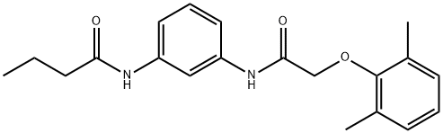 N-(3-{[2-(2,6-dimethylphenoxy)acetyl]amino}phenyl)butanamide 结构式