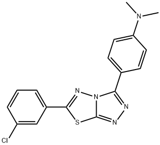 N-{4-[6-(3-chlorophenyl)[1,2,4]triazolo[3,4-b][1,3,4]thiadiazol-3-yl]phenyl}-N,N-dimethylamine 结构式