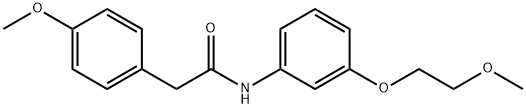 N-[3-(2-methoxyethoxy)phenyl]-2-(4-methoxyphenyl)acetamide 结构式