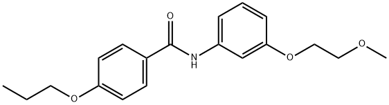 N-[3-(2-methoxyethoxy)phenyl]-4-propoxybenzamide 结构式