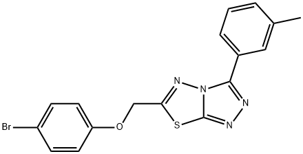6-[(4-bromophenoxy)methyl]-3-(3-methylphenyl)[1,2,4]triazolo[3,4-b][1,3,4]thiadiazole 结构式