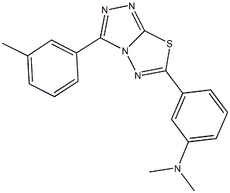 N,N-dimethyl-N-{3-[3-(3-methylphenyl)[1,2,4]triazolo[3,4-b][1,3,4]thiadiazol-6-yl]phenyl}amine 结构式