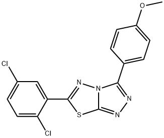 4-[6-(2,5-dichlorophenyl)[1,2,4]triazolo[3,4-b][1,3,4]thiadiazol-3-yl]phenyl methyl ether 结构式